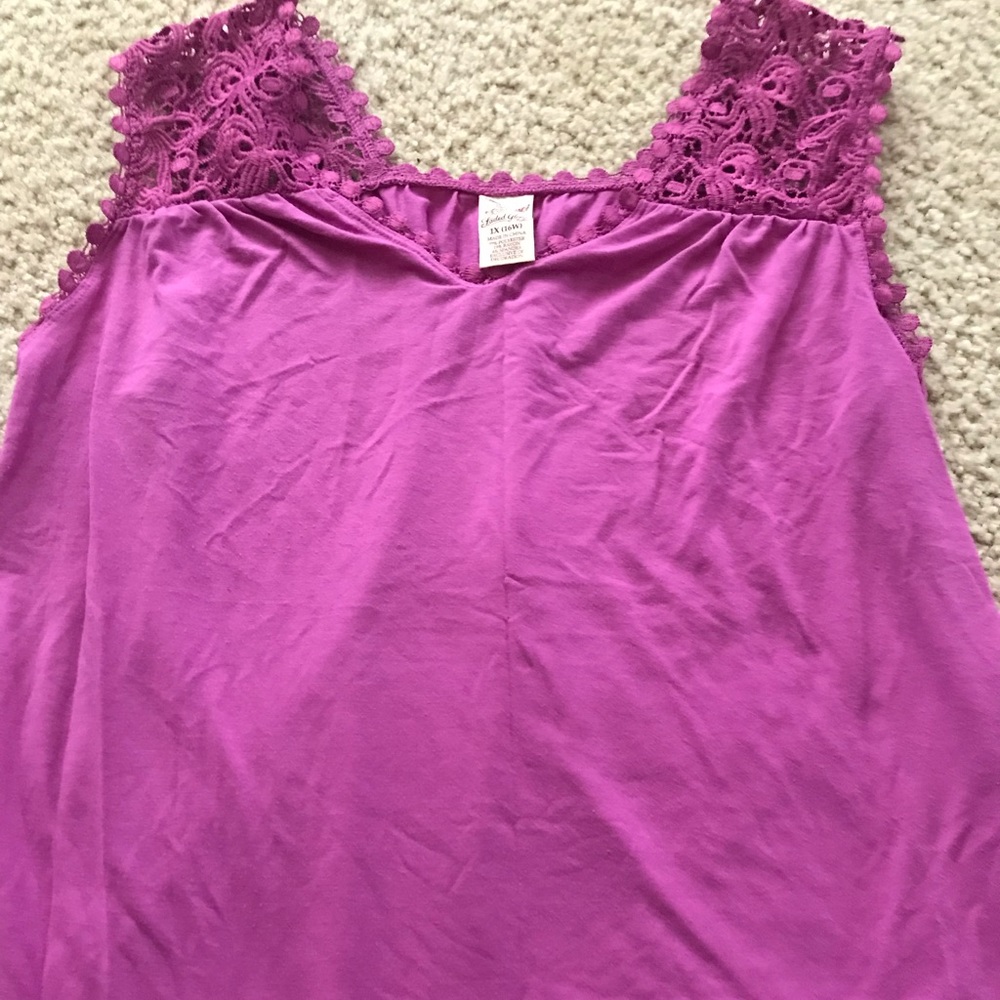 🌟SALE🌟 3/$15 Faded glory 1X tank top/ cami. Pink